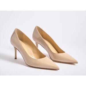Marion Parke Classic Pump‎ 70 Powder Patent Nude Pointed Pump EU 38